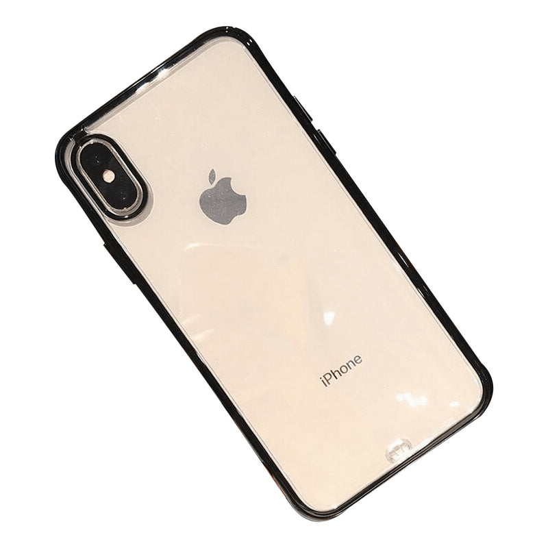 Coque iPhone transparente avec bords de couleur unie Coque iPhone Paprikase Noir iPhone 7/8/SE 2020/SE 2022 